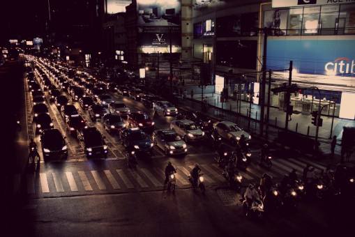 at night